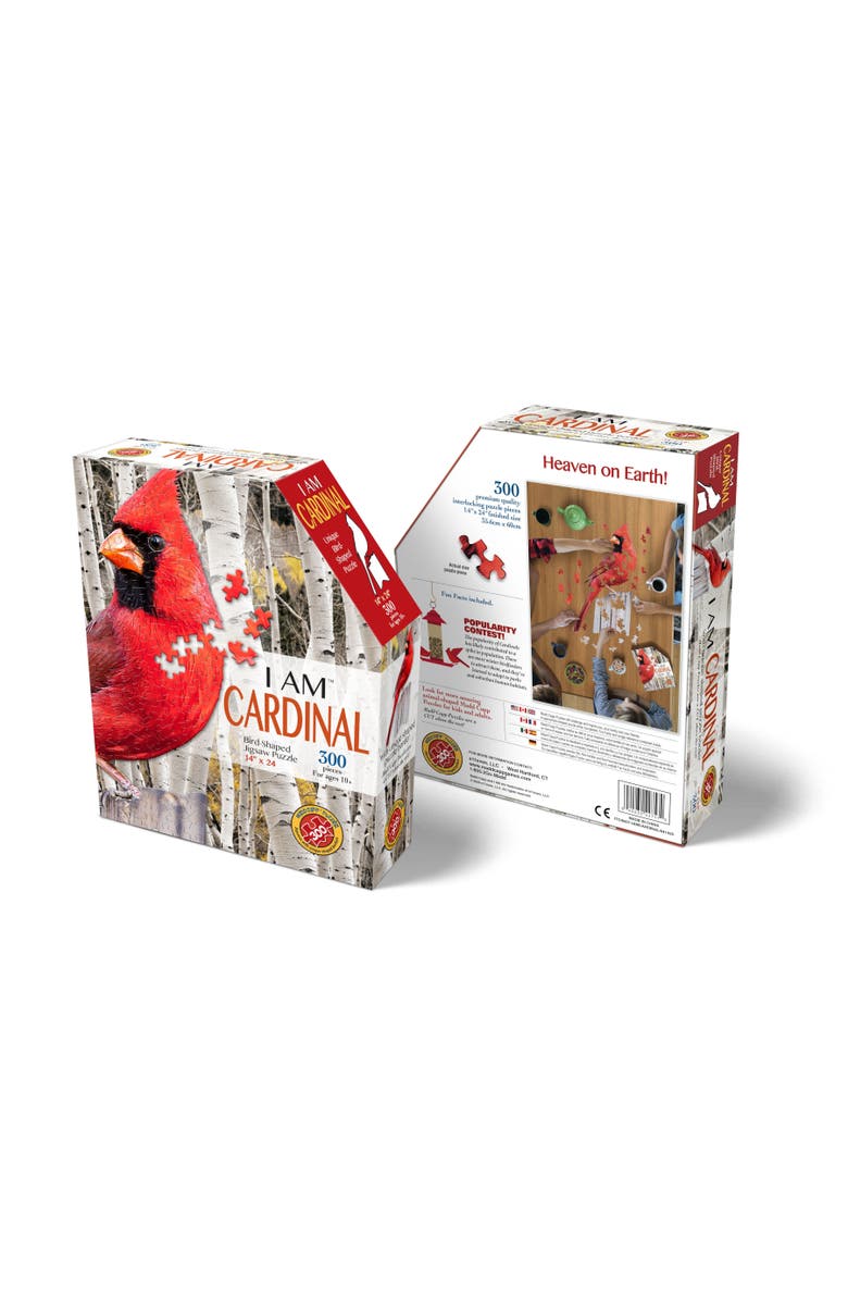 Madd Capp I Am Cardinal 300 Piece Bird Shaped Jigsaw Puzzle, Alternate, color, Multicolored