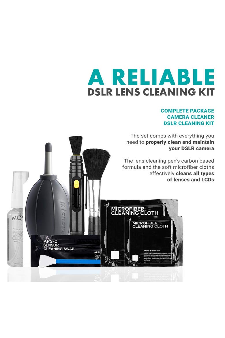 Deluxe Essentials Camera Sensor Cleaning Kit for DSLR Cameras, Alternate, color, Black