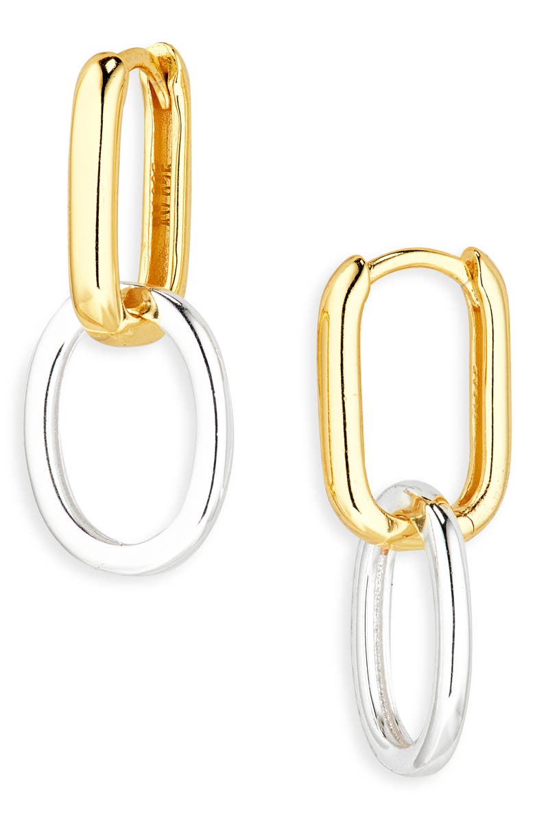 ARGENTO VIVO Two Tone Link Drop Earrings, Main, color, Gold/ Silver
