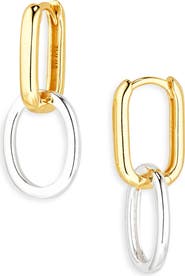 ARGENTO VIVO Two Tone Link Drop Earrings