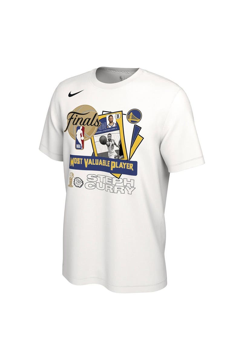 Nike Men's Nike Stephen Curry White Golden State Warriors 2022 NBA Finals Champions MVP T-Shirt, Alternate, color,