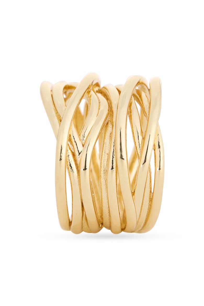 Sculpted Strand Ring, Alternate, color, GOLD