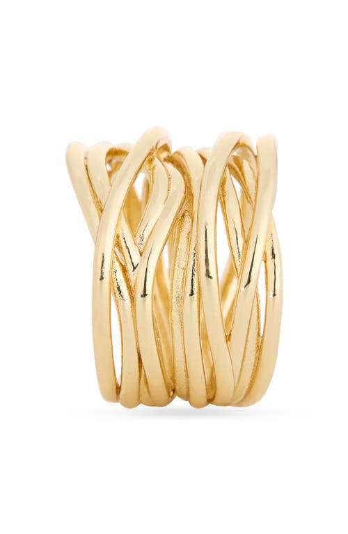 Nordstrom Rack Sculpted Strand Ring In Gold