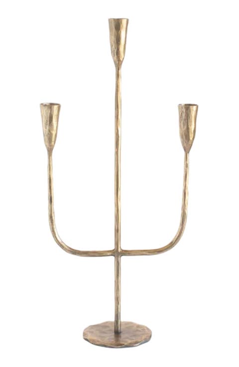 Hand-Forged Iron Candelabra