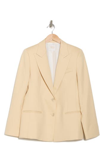 Twp Husband Peak Lapel Blazer In Butter