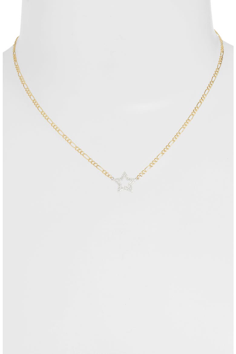 Diamond Star Necklace, Alternate, color, YELLOW