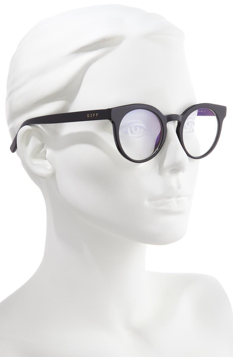 DIFF Selena 47mm Blue Light Blocking Optical Glasses, Alternate, color,