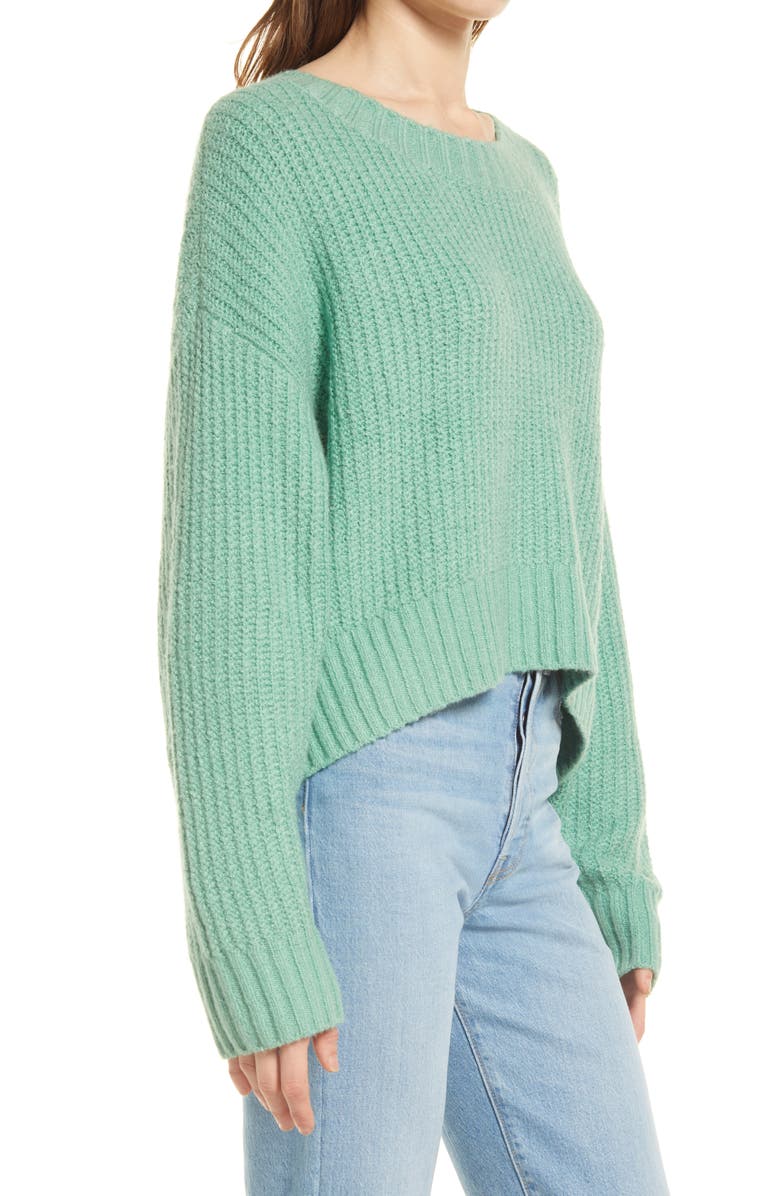 Open Edit Boxy Cotton Blend Sweater, Alternate, color,