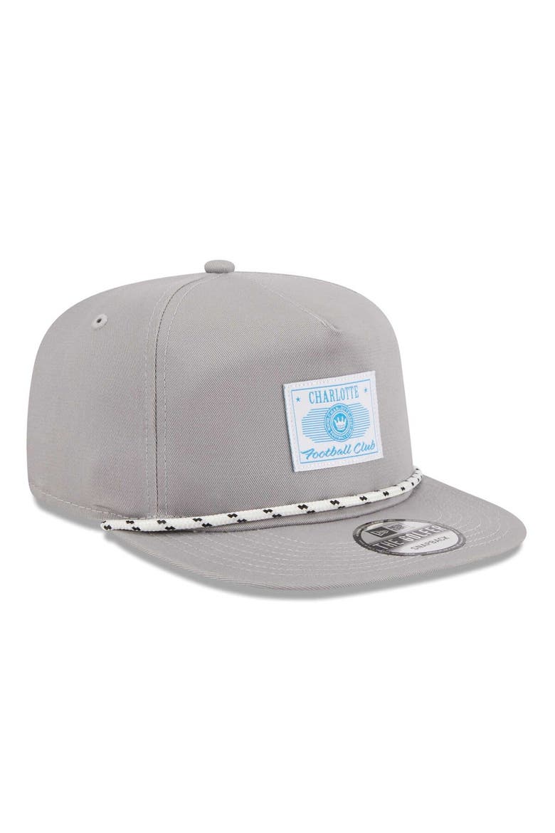 Men's New Era  Gray Charlotte FC Established Patch 9FORTY A-Frame Trucker Adjustable Hat, Alternate, color, Gray