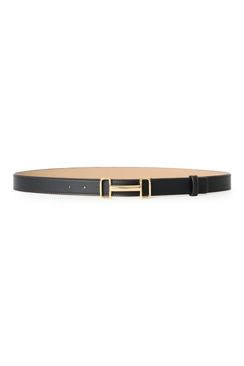 Louie Leather Belt, Main, color, BLACK GOLD