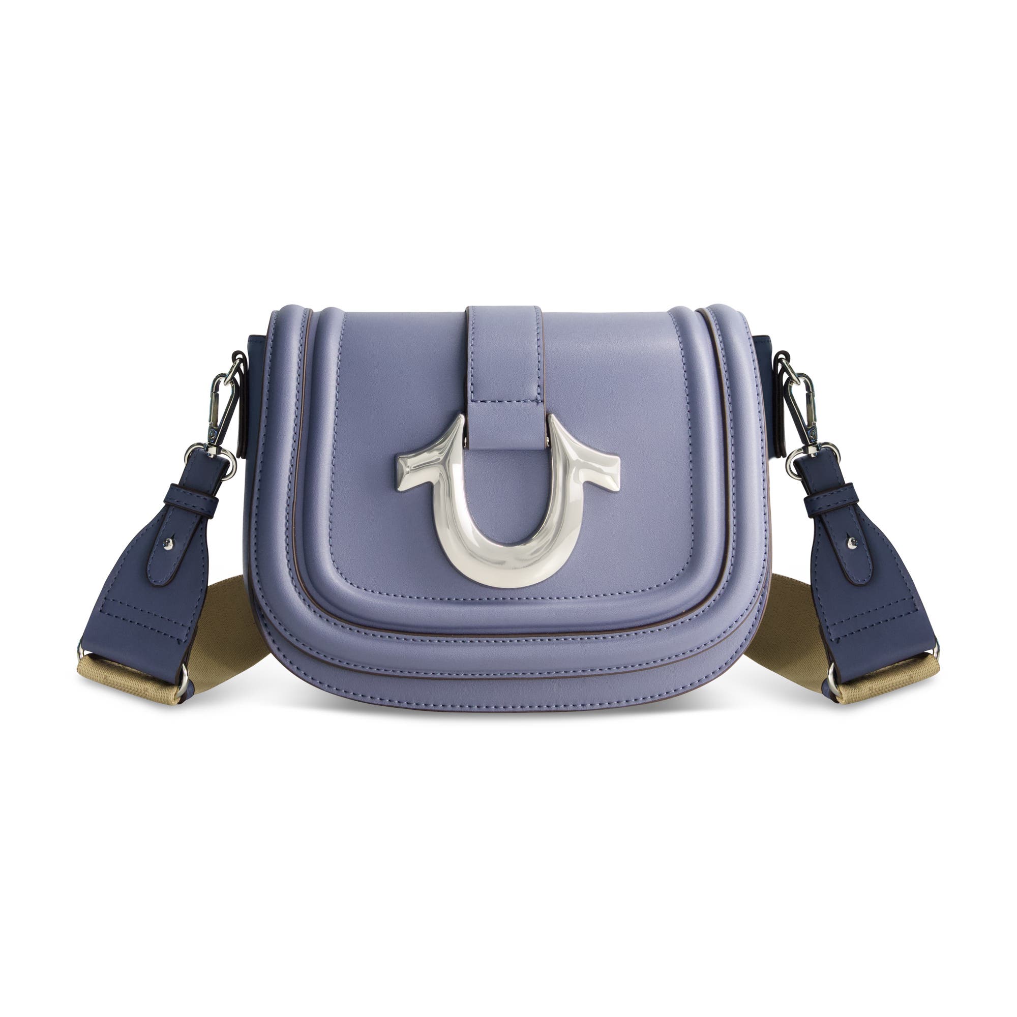 True Religion Saddle Bag with Gold Hardware, Main, color, Blue