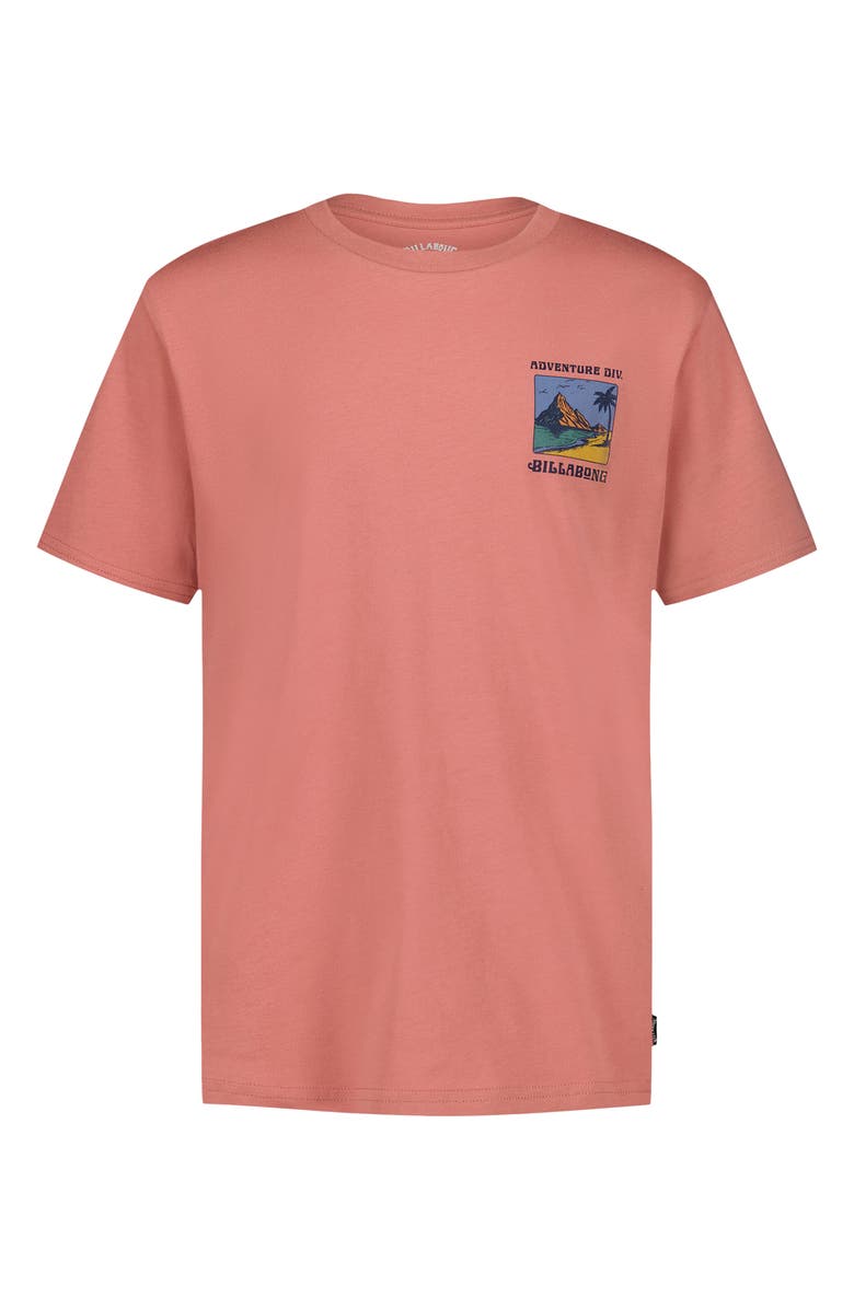 Billabong Kids' Post Cards Cotton Graphic T-Shirt, Main, color, Dusty Rose