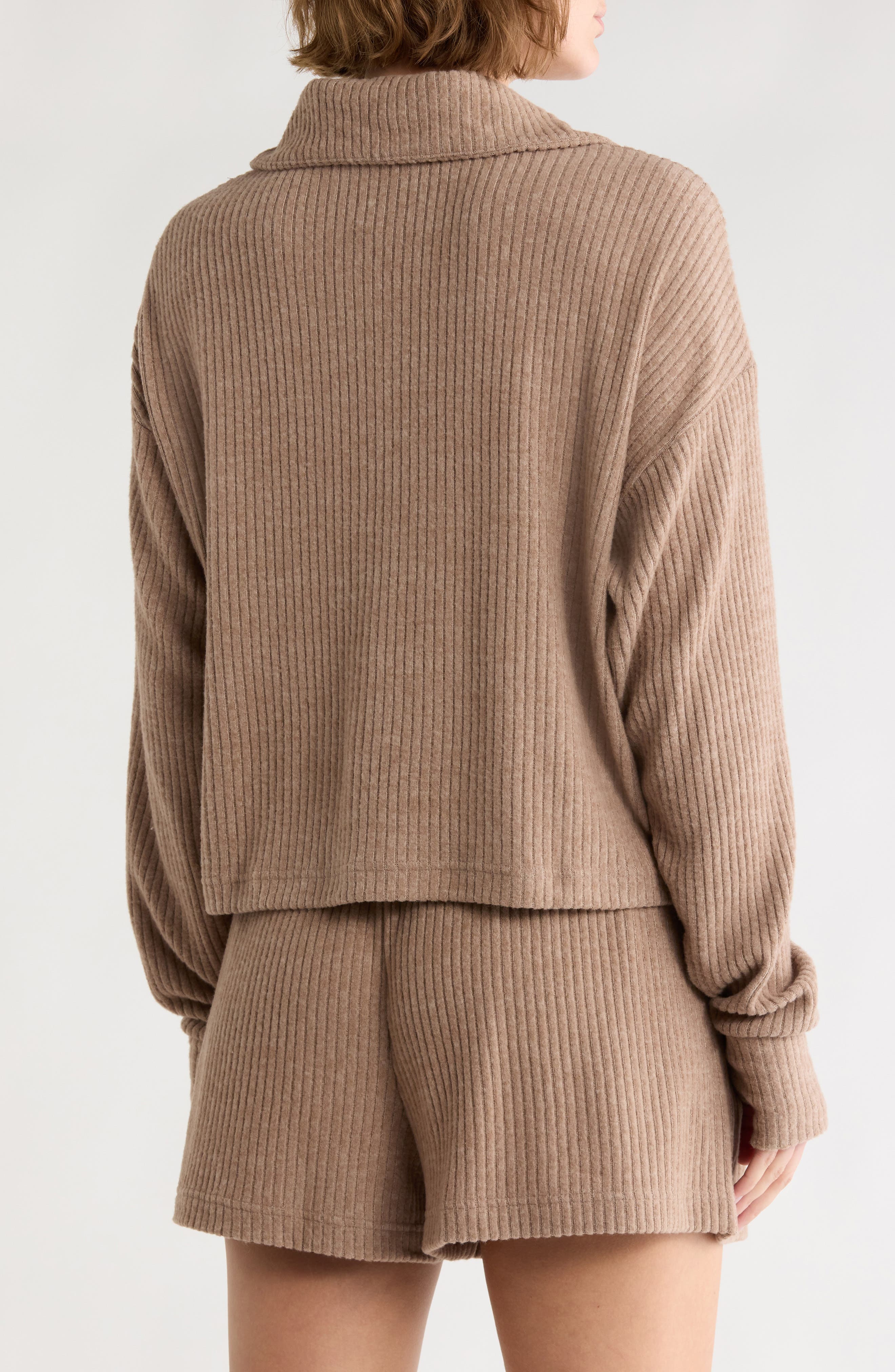 Brooklyn Rebel Rib Knit Half Zip Sweatshirt - image 4