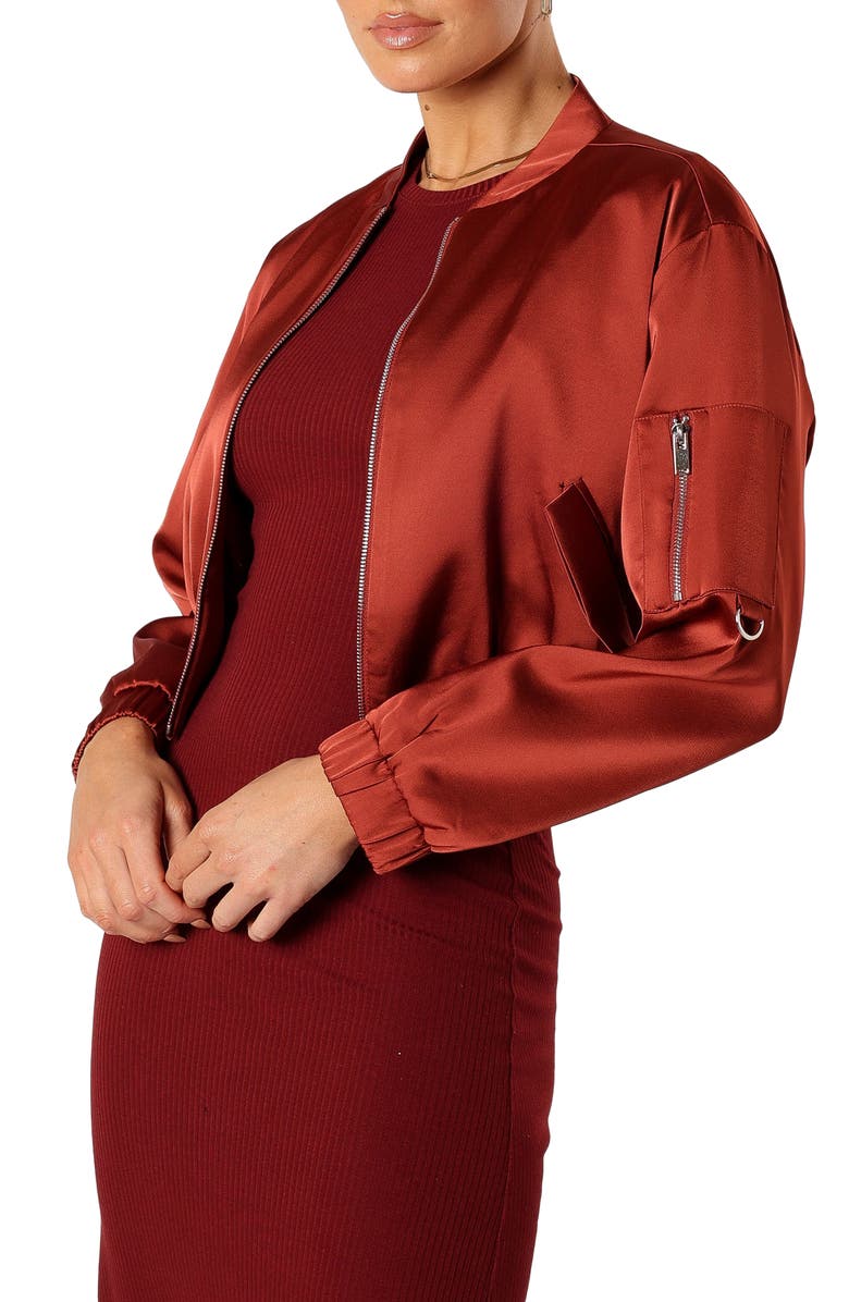 Petal & Pup Kyra Satin Bomber Jacket, Alternate, color,