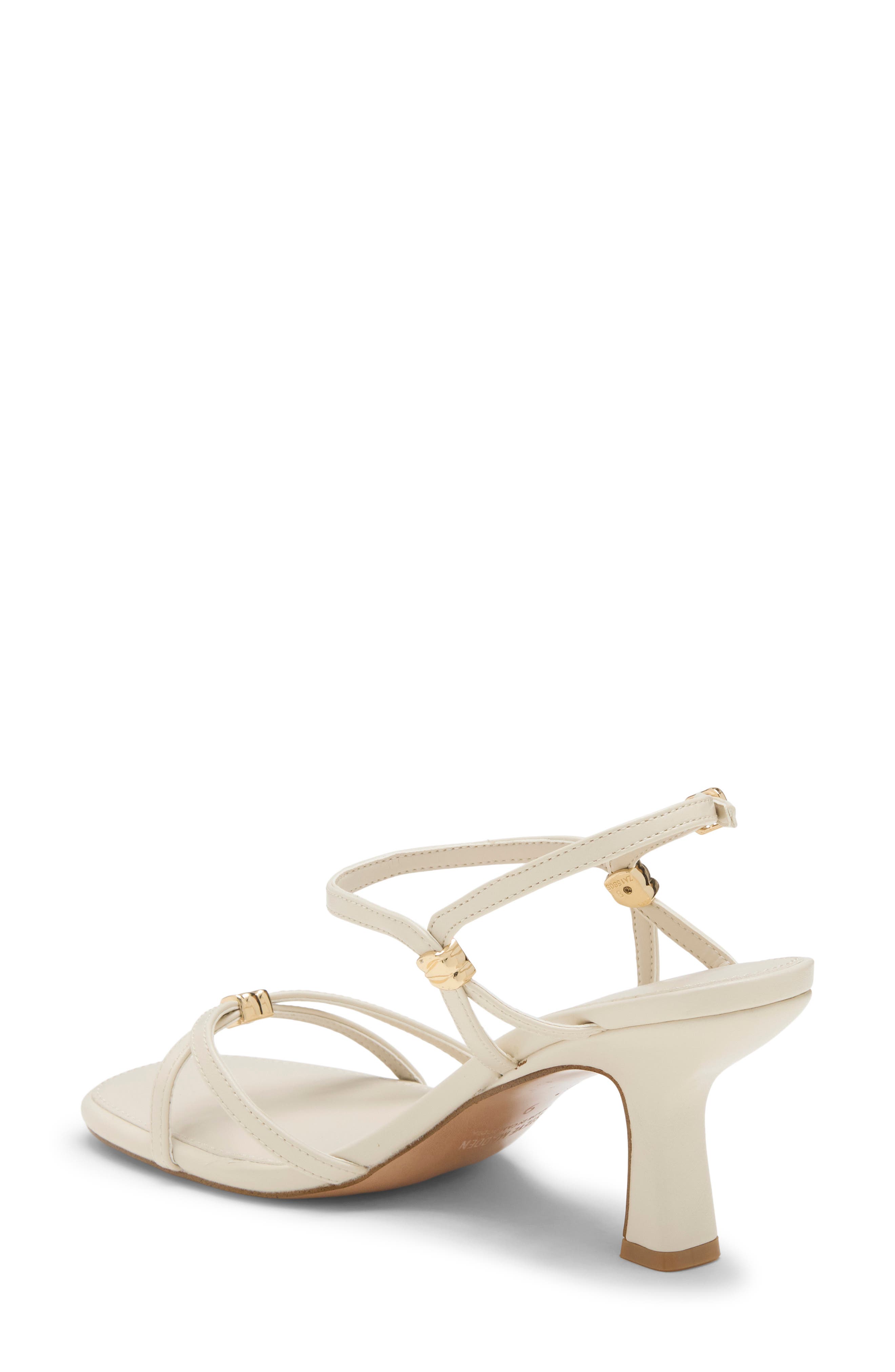 Posy Strappy Heeled Sandal, Alternate, color, BONE