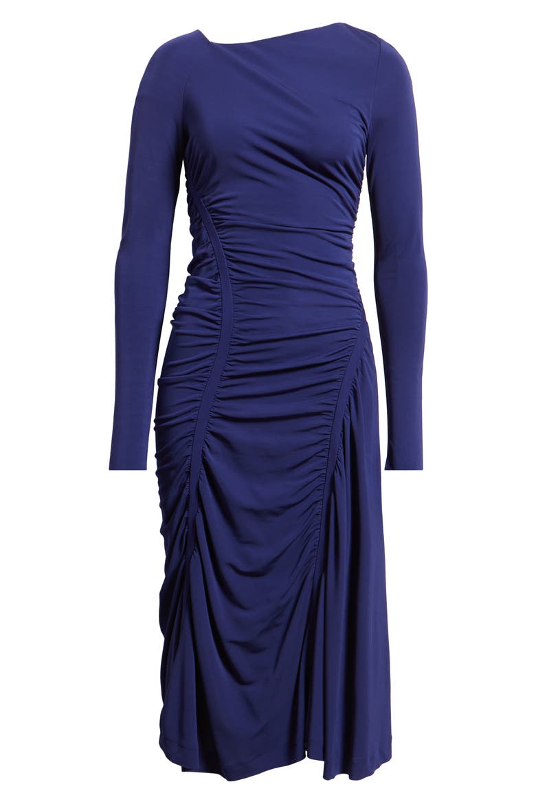 Ruched Long Sleeve Dress, Alternate, color, TURQ/AQUA