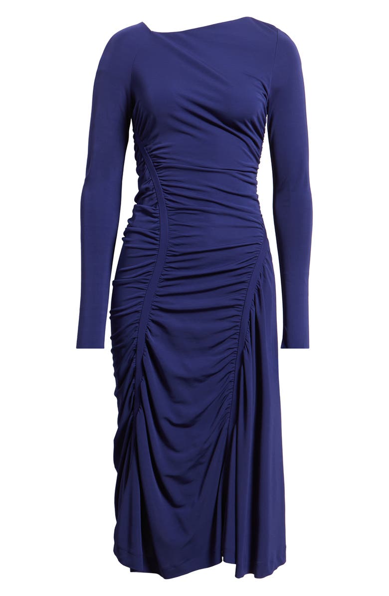 BOSS Ruched Long Sleeve Dress, Alternate, color, Sodalite