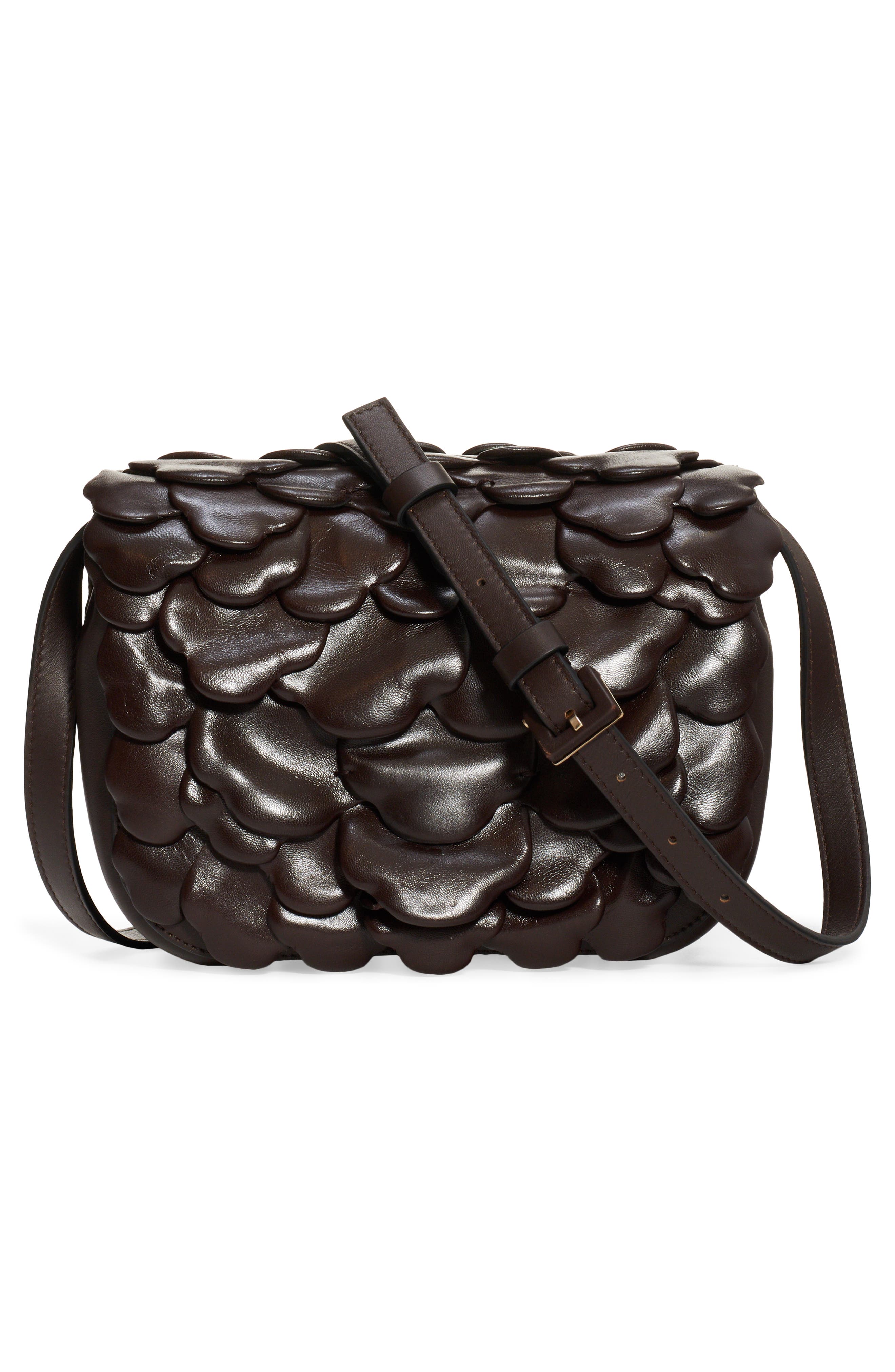 Valentino Garavani Small Atelier Rose Leather Shoulder Bag, Alternate, color, 