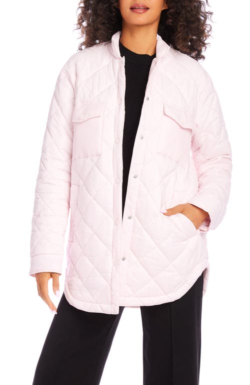 Karen Kane Quilted Coat in Pink 