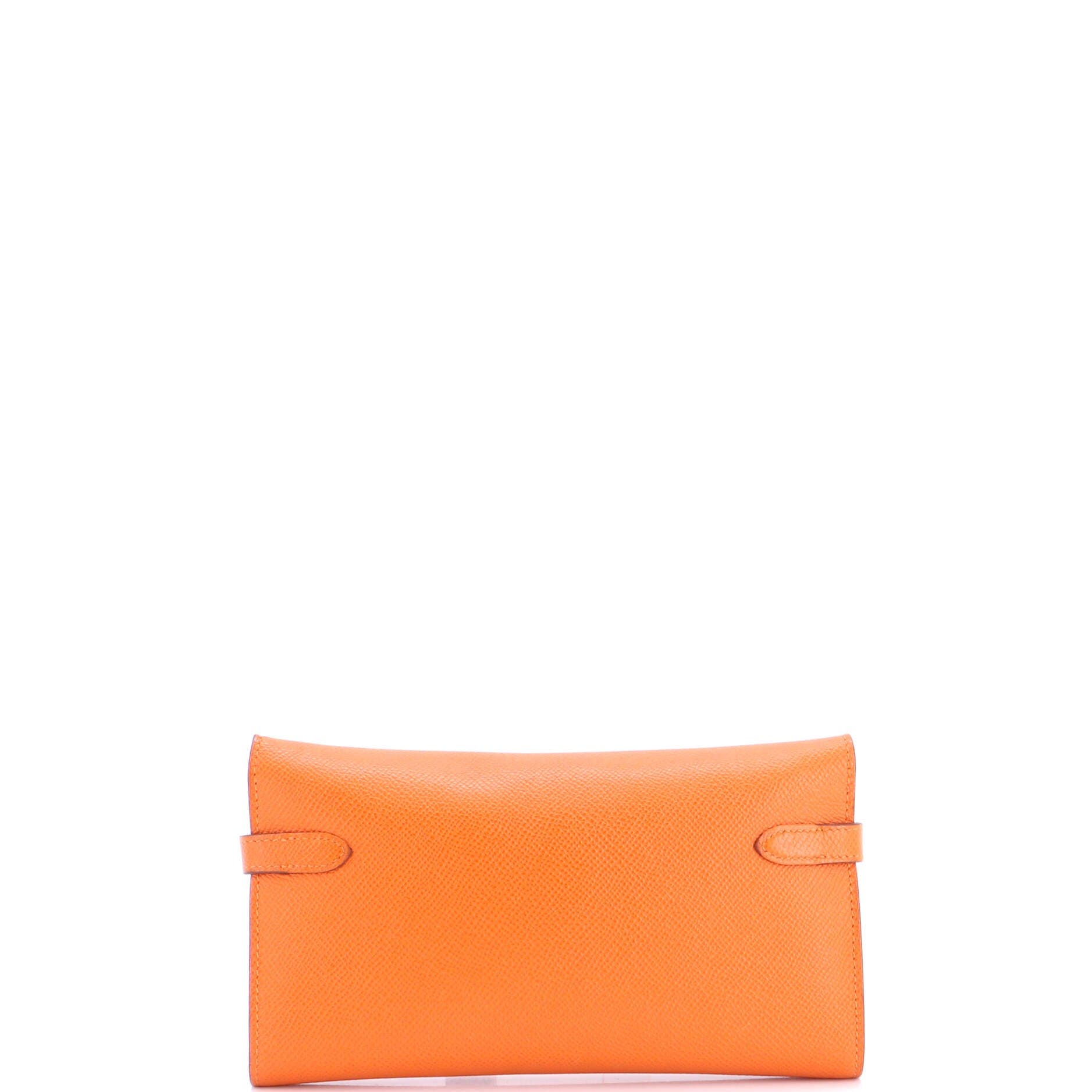 Kelly Wallet Epsom Long, Alternate, color, Orange