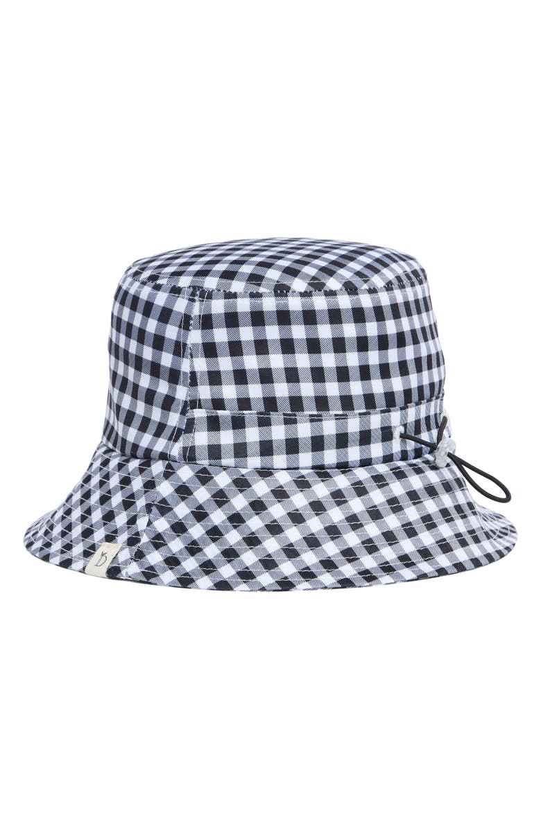 AREA STARS Drawstring Gingham Bucket Hat, Main, color, 