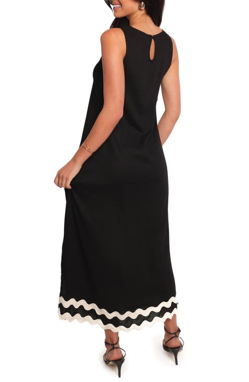 Petal And Pup Petal & Pup Juno Rickrack Trim Maxi Dress In Black