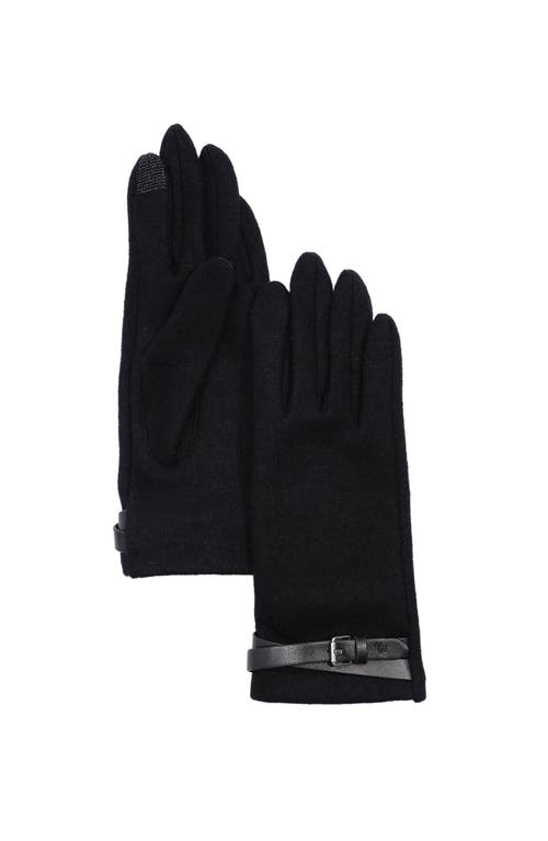 Lauren Ralplh Lauren Criss Cross Belt Glove In Gray