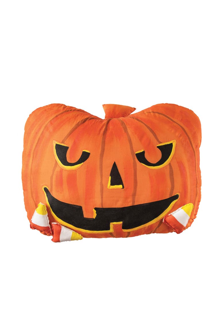 Burton Zombinaland Halloween Decorative Soft Figurine Pillow, Main, color, Orange
