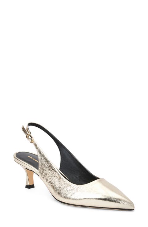 Palerma Slingback Pointed Toe Kitten Heel Pump (Women)