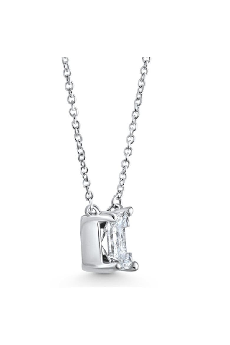 Diamond "C" Initial Pendant 18" Necklace 14K Gold Lab Grown, Alternate, color, 14k White Gold