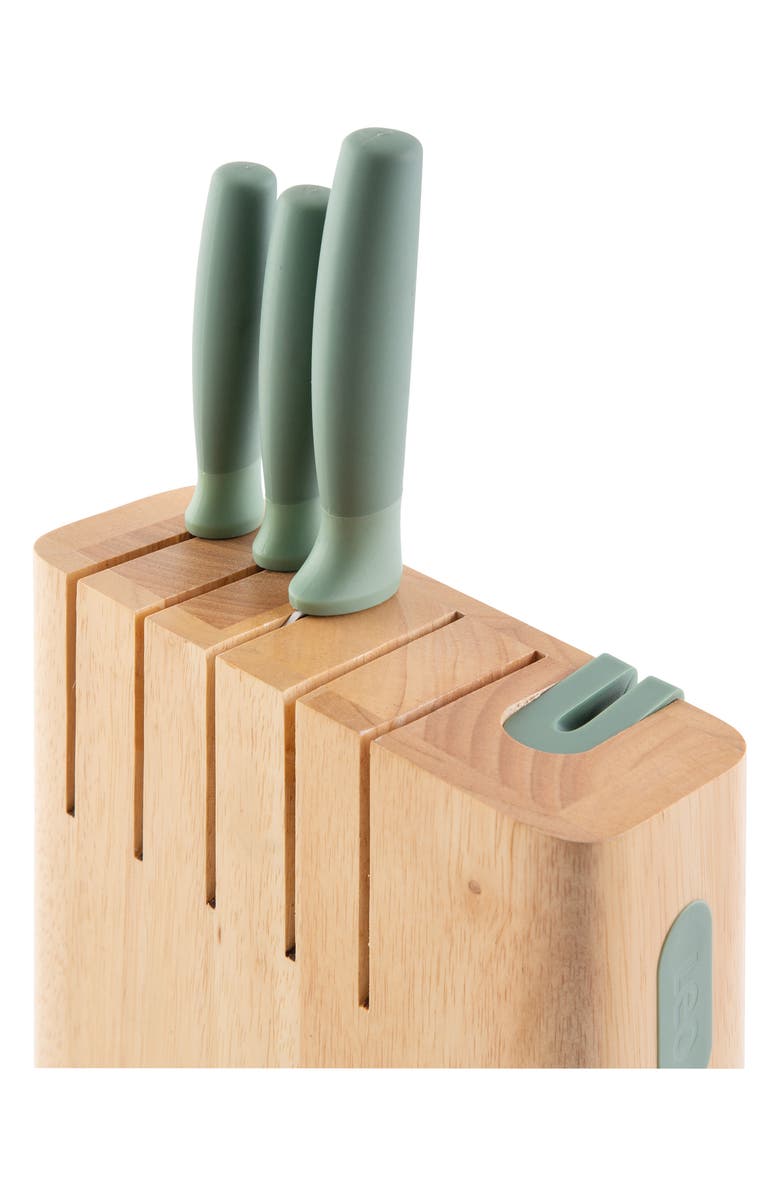 BergHOFF Leo Forest Knife Block 6-Piece Set, Alternate, color, Green/ Beige