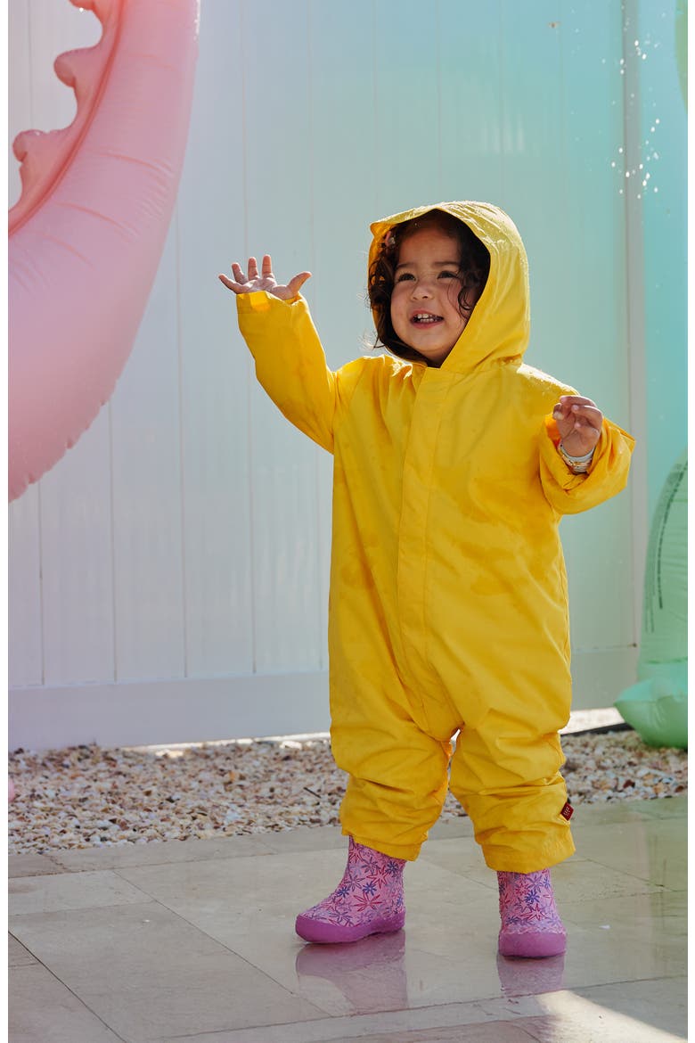 Citrus Hooded Puddlesuit, Alternate, color, YELLOW