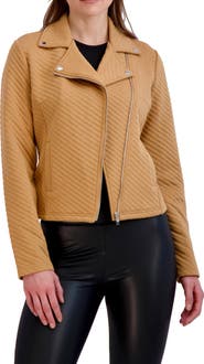 Ookie & Lala Linear Knit Moto Jacket