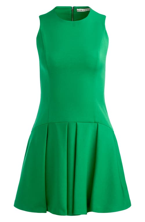 Alice And Olivia Adley Pleated Sleeveless Mini Dress