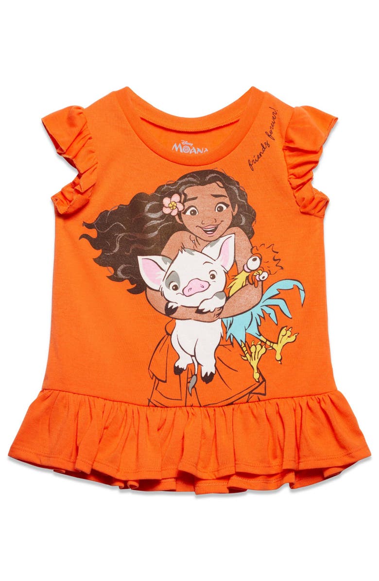 Disney Moana T-Shirt & Leggings Set, Alternate, color, Coral