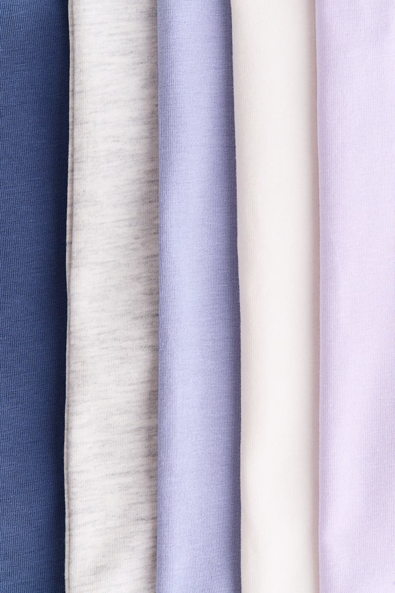 5-pack Jersey Vest Tops, Alternate, color, Light purple/blue