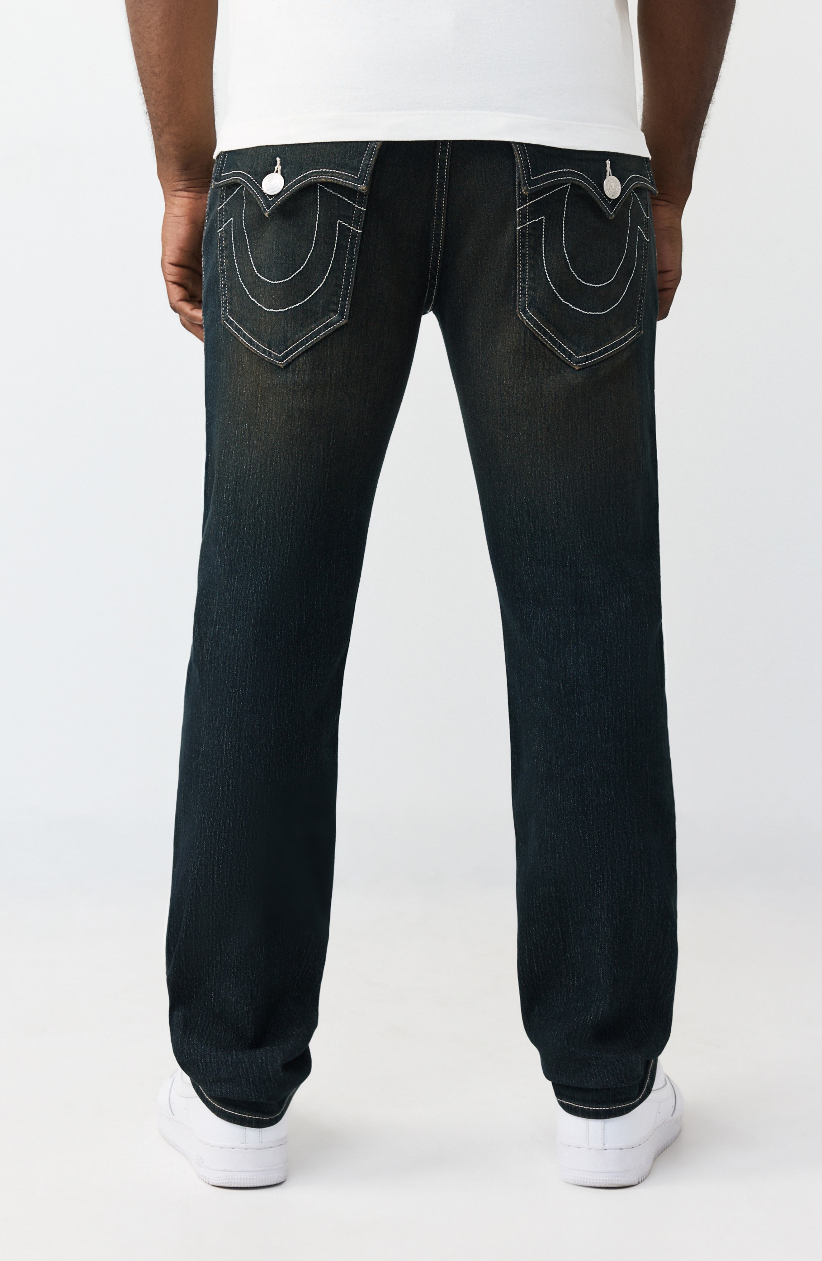 [USA]TRUE　RELIGION　GENO スリムフィット デニム　ブラック True Religion Geno Flap Pocket Slim Jeans (Men) | Nordstromrack