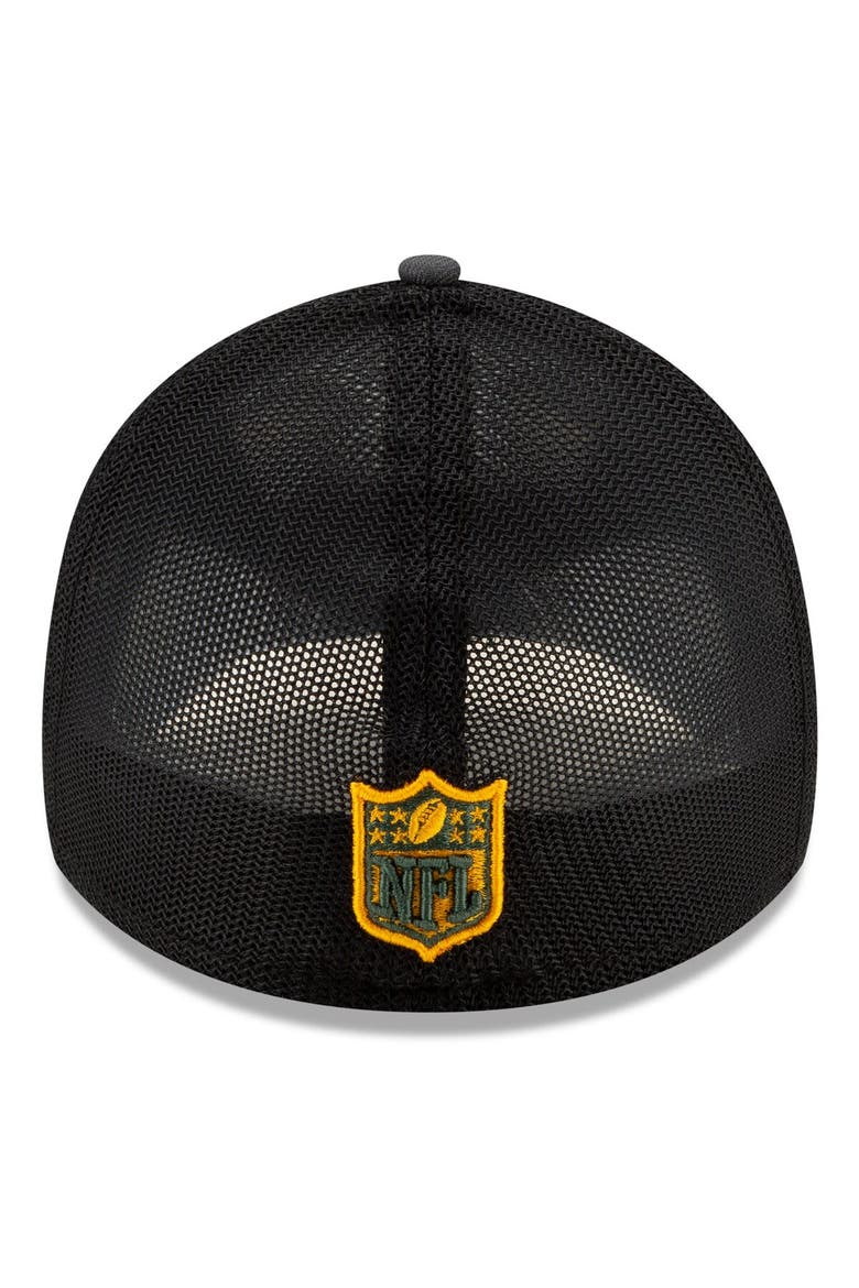Men's New Era Graphite/Green Green Bay Packers 2021 NFL Draft Trucker 39THIRTY Flex Hat, Alternate, color, Graphite