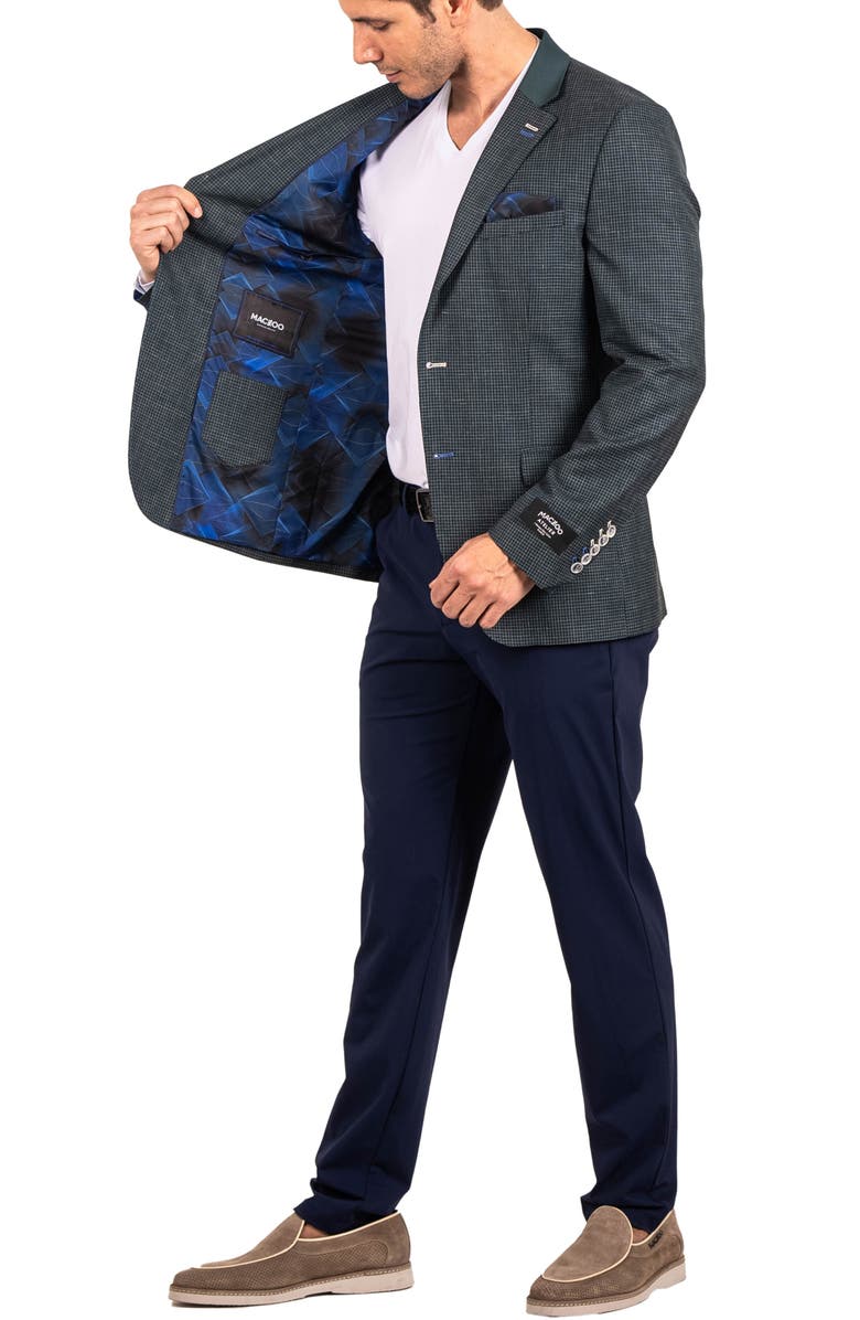 Maceoo Socrate Evo Resistance5 Check Virgin Wool, Silk & Linen Blazer, Alternate, color, 