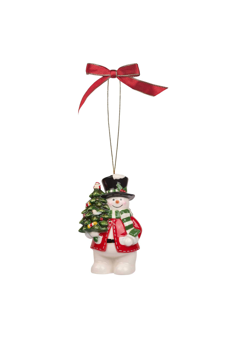 Christmas Tree Snowman Ornament, Main, color, Multi