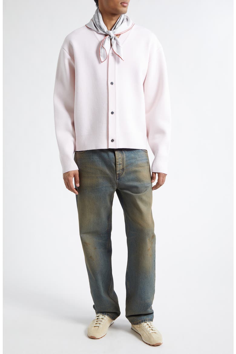 Le De-Nîmes Berger Straight Leg Jeans, Alternate, color, DISTRESSED BLUE/ TABAC