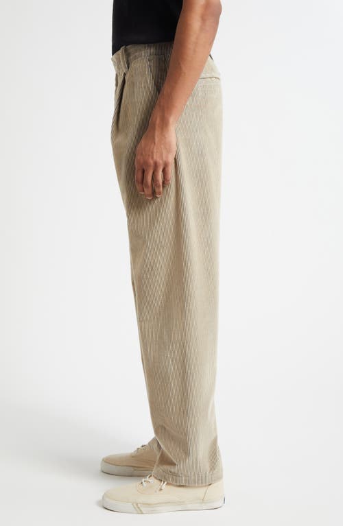 The Elder Statesman Pleated Corduroy Trousers In Neutral