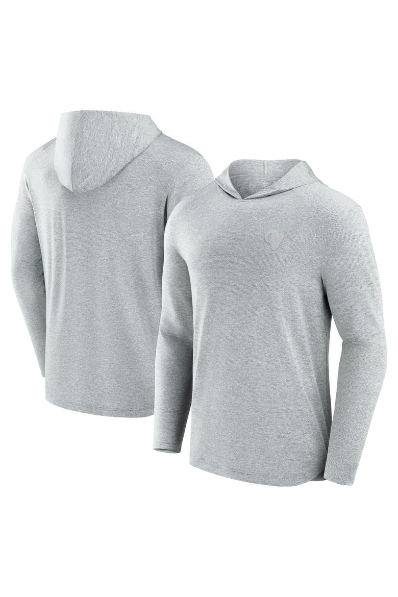 Men's Fanatics Signature Gray Los Angeles Rams Front Office Tech Lightweight Hoodie T-Shirt, Alternate, color, Gray
