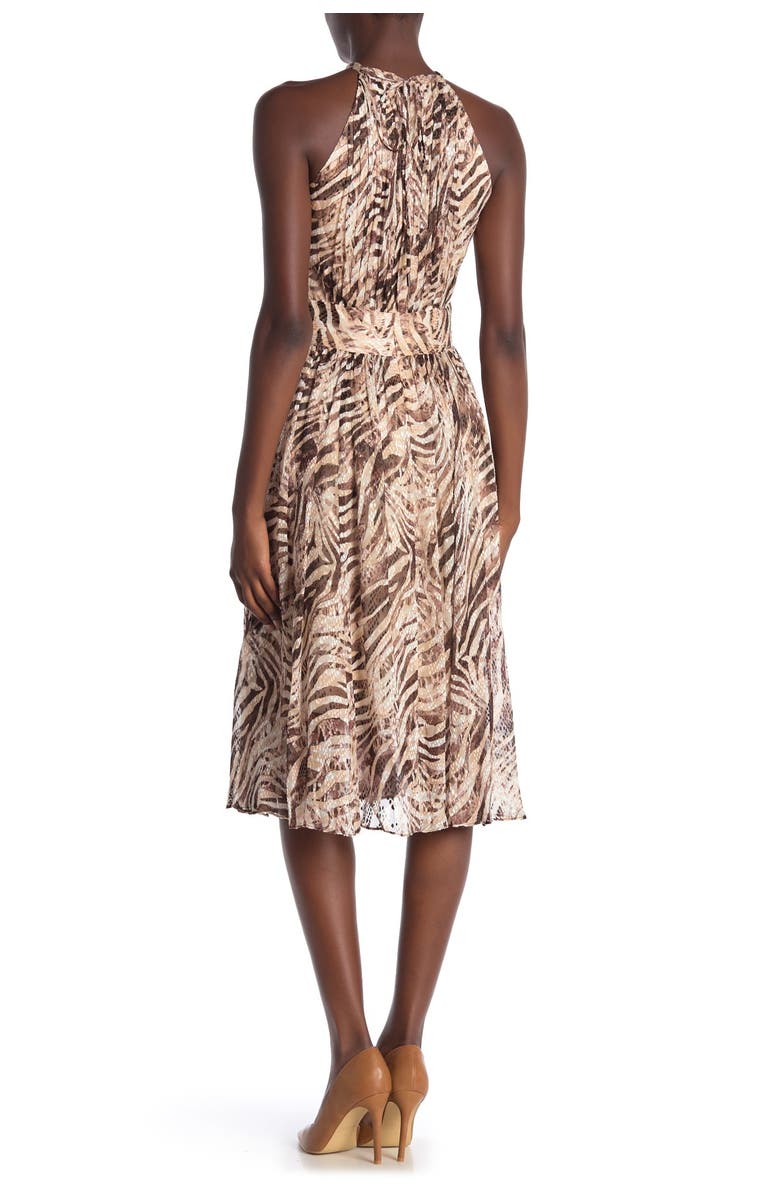 Elie Tahari Dominica Animal Print Midi Dress, Alternate, color,