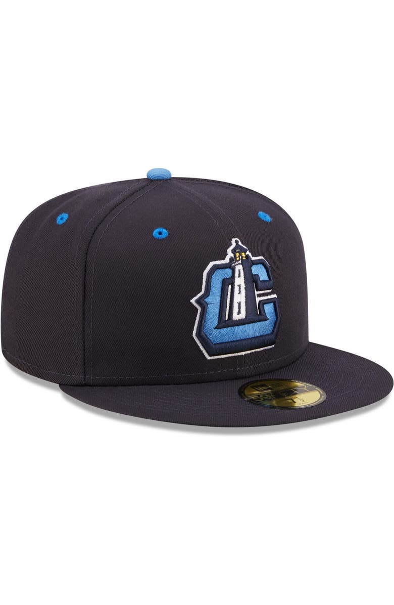 New Era Men's New Era Navy Lake County Captains Authentic Collection 59FIFTY Fitted Hat, Alternate, color, Navy