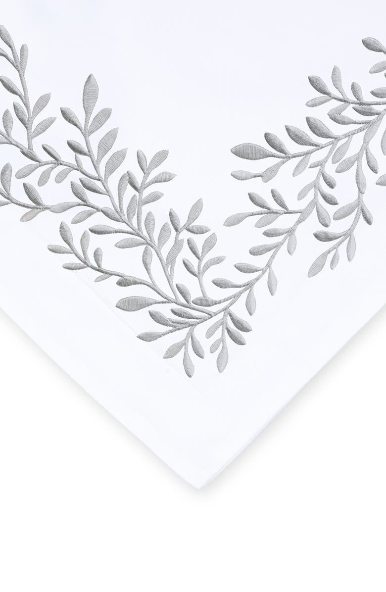 MELANGE HOME Floral Embroidered 600 Thread Count 100% Cotton Duvet Cover Set, Alternate, color, Grey