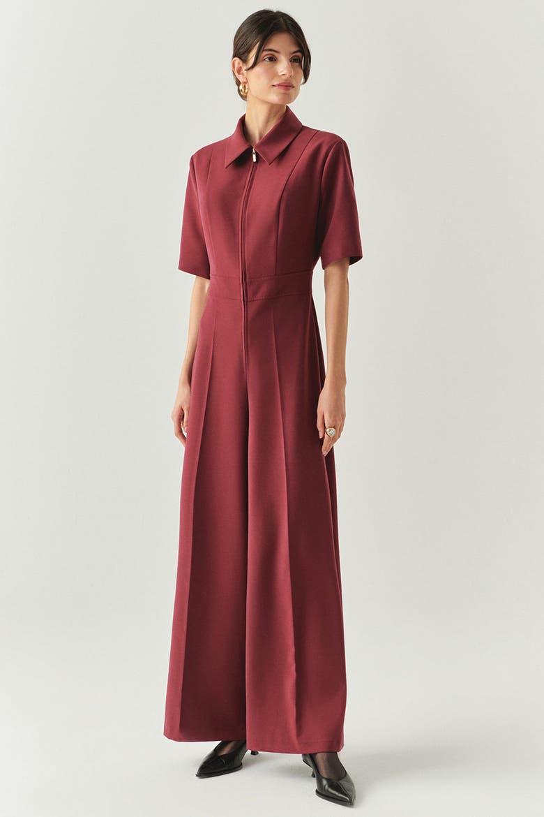 Valery Jumpsuit, Alternate, color, Dark Red