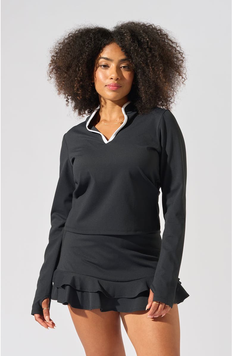 Bobbe Active Volley Long Sleeve Top, Alternate, color, Black