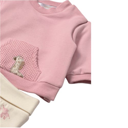 Mayoral Pocket Animal Pants Sweatshirt Set In Multi