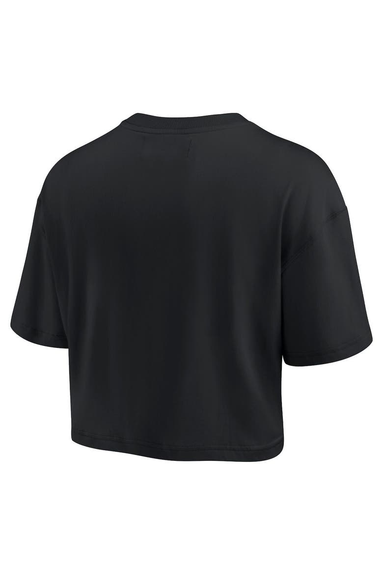 Women's Fanatics Black Philadelphia Eagles Elements Super Soft Boxy Cropped T-Shirt, Alternate, color, Black